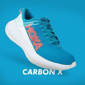 HOKA W CARBON X, CARIBBEAN SEA / WHITE