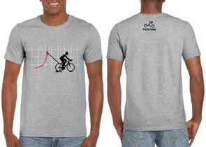 PLAYERA CICLISTA APLANANDO LA CURVA