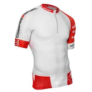 TRAIL RUNNING SHIRT V2 COMPRESSPORT, BLANCO