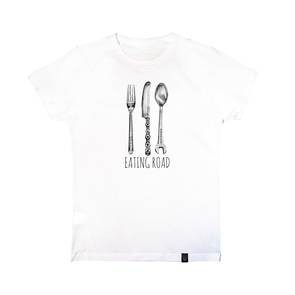 PLAYERA HOMBRE IRON SKULL CUELLO V BLANCA CUBIERTOS, BLANCO