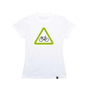 PLAYERA MUJER TRIANGULO BICI, BLANCO